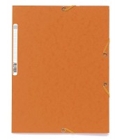 Chemise à élastique 3 rabats orange carte 400g R.55504E