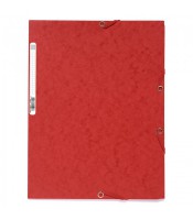 Chemise à élastique 3 rabats rouge carte 400g R.55505
