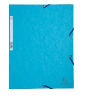 Chemise à élastique 3 rabats turquoise carte 400g R.55519