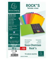 Sous-chemise rock 10 couleurs assorties vives paquet de 100 R.800001E