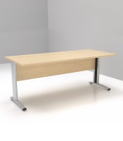 Bureau droit OFFIDEA noyer canaletto pieds L vdf L120 x P80 x H74
