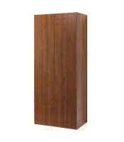 Armoire haute double OFFIDEA noyer canale L90 x P45 x H213cm