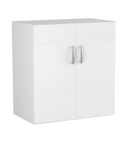 Armoire L90xP45xH85 cm basse double blanche