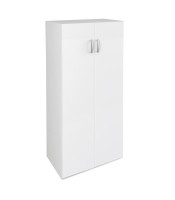 Armoire haute double OFFIDEA blanc L90 x P45 x H213 cm