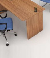 Retour OFFIDEA noyer canaletto pied panneau L80 x P60 