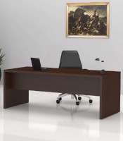 Bureau L180xP90 cm droit OFFITWO wengé vdf pieds panneaux +SAB097