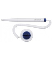 Stylo bille klick-fix + chainette bleu blister R.4120  