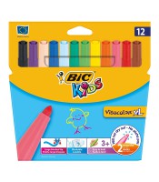 Feutres pointe large jumbo boite de 12  kids visacolor R.8922233  
