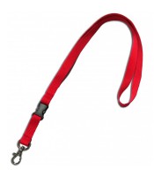 Cordon à mousqueton 43cm rouge boucle détachable/crochet R.1437364