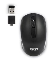 Souris sans fil Port Designs (dongle USB-A & USB-C)