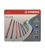 Feutres stabilo pen 68 boîte de 20 en métal R.6820-6   
