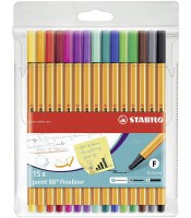 Stylo feutre point 88 pochette de 15 R.8815
