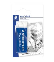 Gomme plastique blanche 65x23x13mm mars blister R.526 50 BKD03/04
