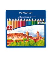 Crayons couleur boîte de 24 métal noris R.185M24