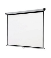Ecran mural 150cmx114cm manuel toile blanc hors pose