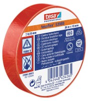 Adhésif isolation électrique 19mm x20m rouge R.53988-16