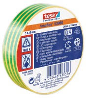 Adhésif isolation électrique 19mm x20m vert/jaune R.53948-20/53988-76