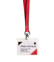 Badge sécurité 90x60mm horizontal sans clip paquet de 25 R.200459XXX