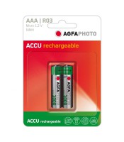 Pile LR03 rechargeable paquet de 2 piles - (900 mAh)