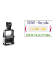 Tampon dateur professional 5460 date 4mm + texte noir 56x33mm 