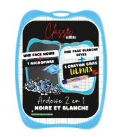 Ardoise blanche et noire + crayon-chiffon R.2125311