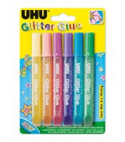 Colle glitter glue 6 tubes 10ml brillant écolier blister R.39110