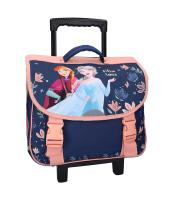 Cartable à roulettes 2 boucles Reine des neiges louder bleu R785-0174