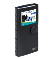 Porte cartes 13.5x9x3.5cm homme en cuir noir R.047805-03