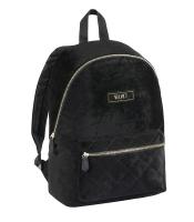 Sac à dos moyen modèle velvet velour noir R.707374-26