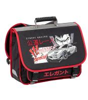 Cartable moyen modèle Manga car 2 compartiments noir R.099928-01