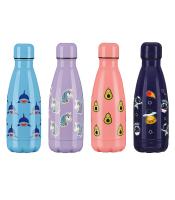 Gourde isotherme 350ml inox Aqua imprimé coloris assortis R.013294-05